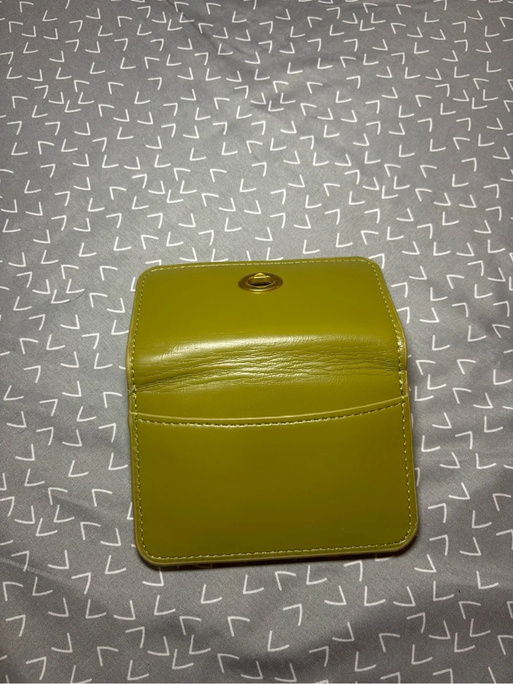 Olive Green Leather Card Wallet - Women's Accessories